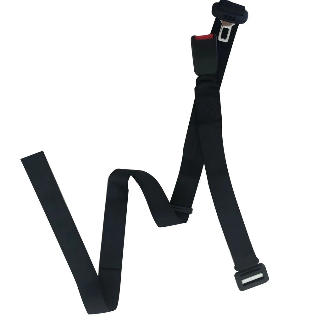 Pregnancy seat belt support in black, beige, and red colour options with wrap-around design