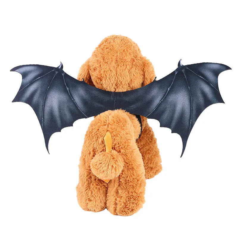 Black cloth bat wing pet costume accessories in three sizes for Halloween dressing