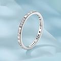 Silver alloy women's ring bracelet with oxidised black finish and I Love You design, shown in size 7.