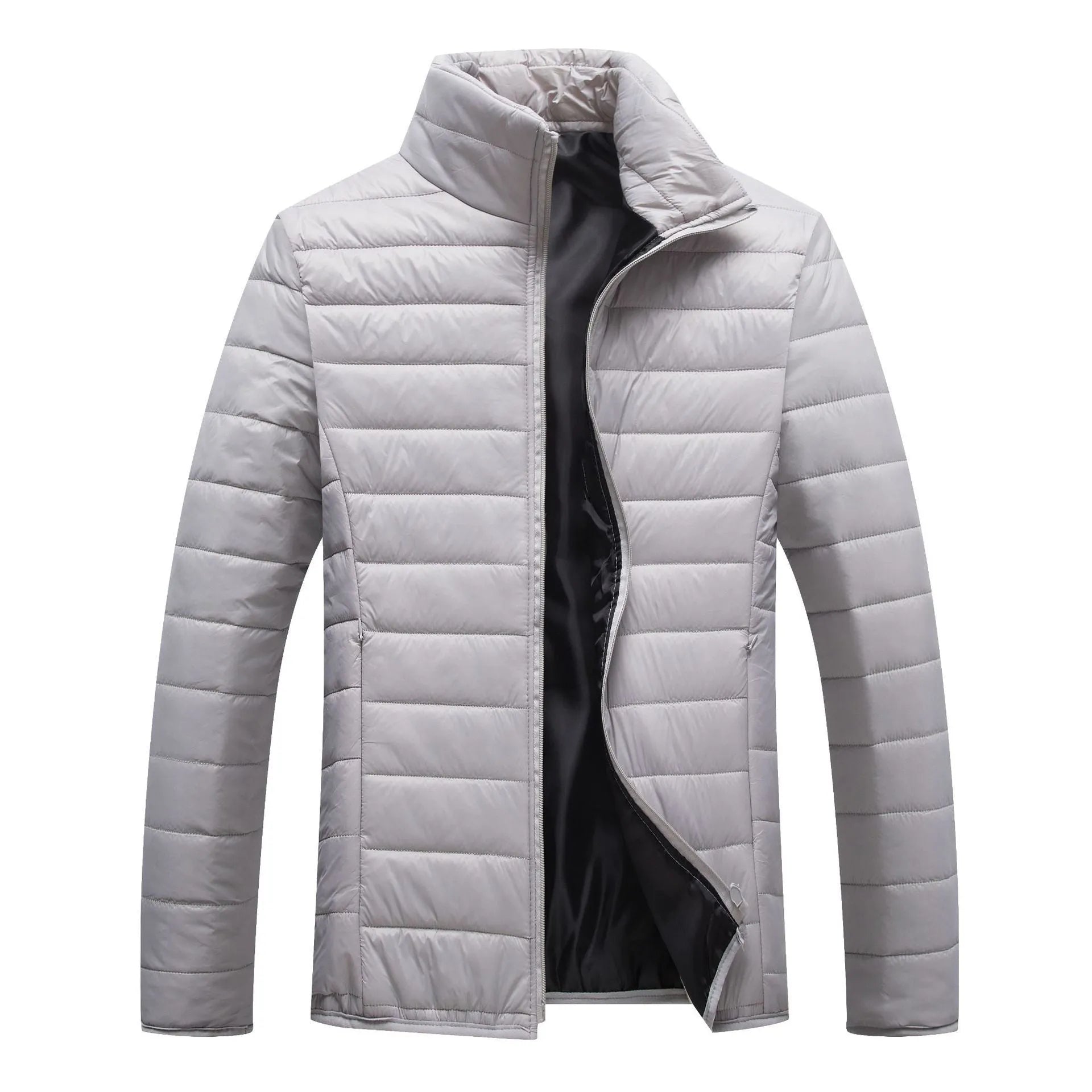Men's cotton padded hooded cardigan jacket in thickened style with cotton filler, available in multiple colours
