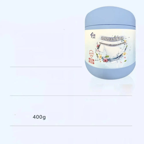 400g bottle of active oxygen bleaching powder with salt fizzer formula for laundry stain removal