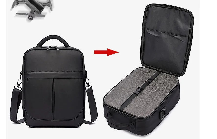 Black Oxford fabric men's messenger bag with shoulder strap showing dimensions