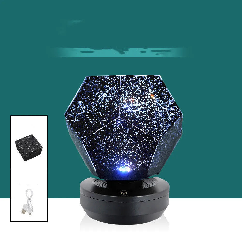 LED star projector night light projecting constellations on ceiling with remote control