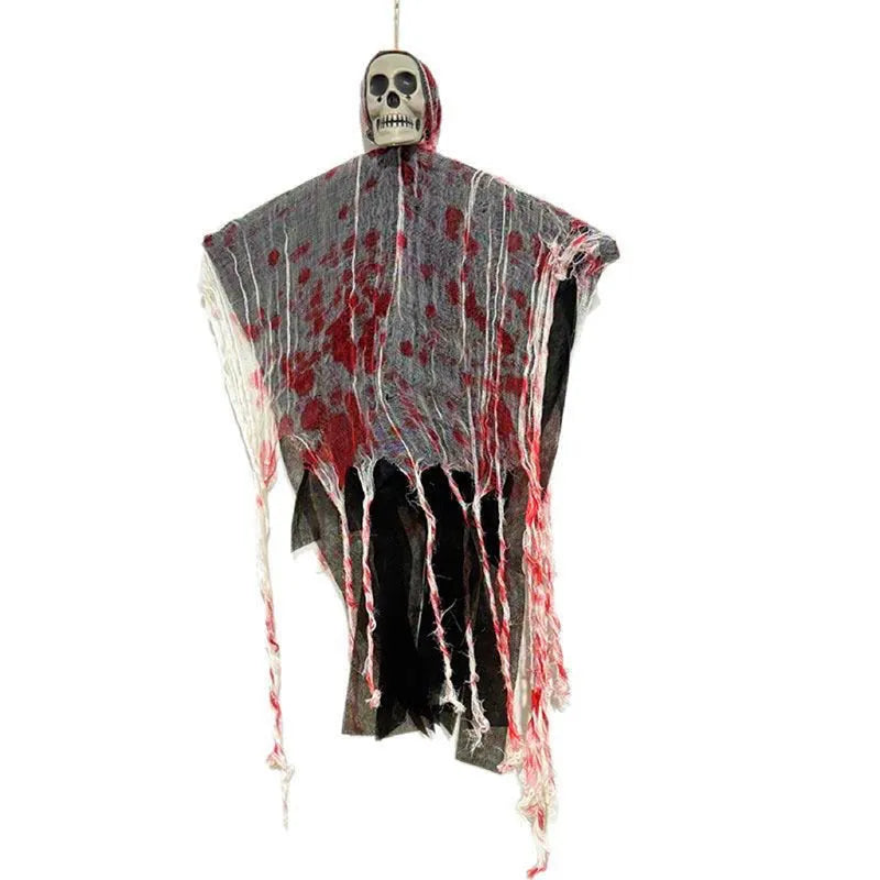 Halloween decoration blood-dyed luminous skull hanging ghost plastic ornament