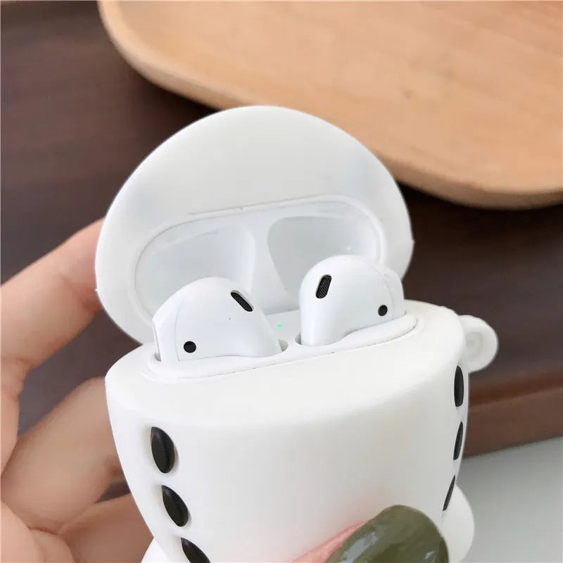 Aircraft themed silicone flip cover for Apple AirPods 1st and 2nd generation with hook attachment