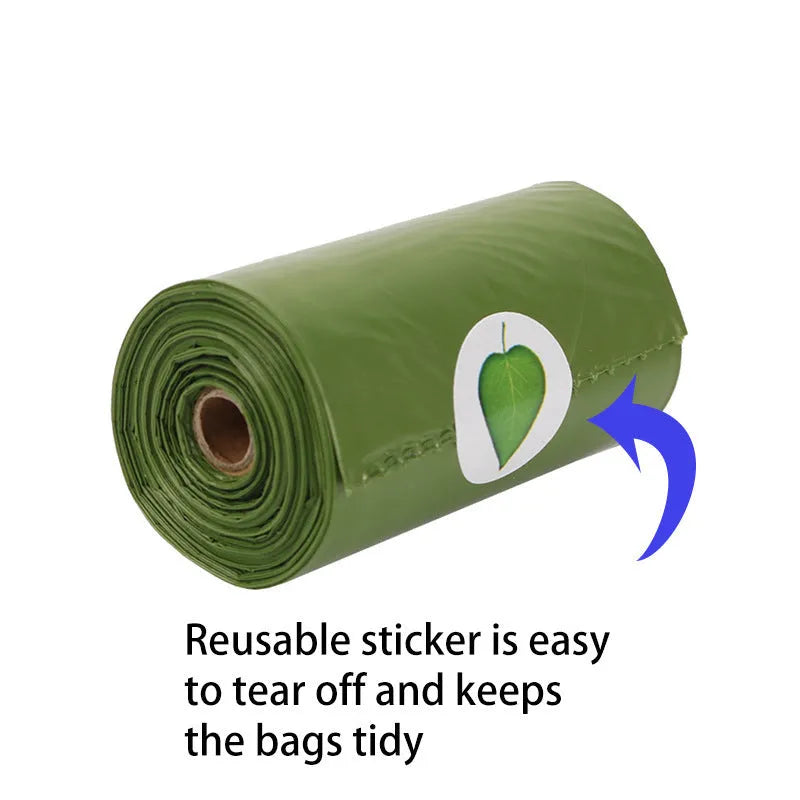 Extra thick strong leak proof dog waste bags in neutral colour with tie handles