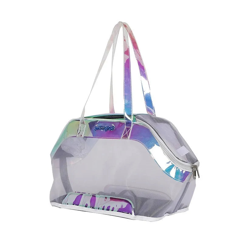 MOORPET leather cat carry bag with 25L capacity in solid colour options