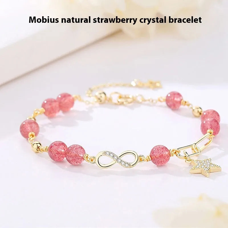 Women's Chinese-style crystal bracelet with Mobius loop and constellation modelling detail