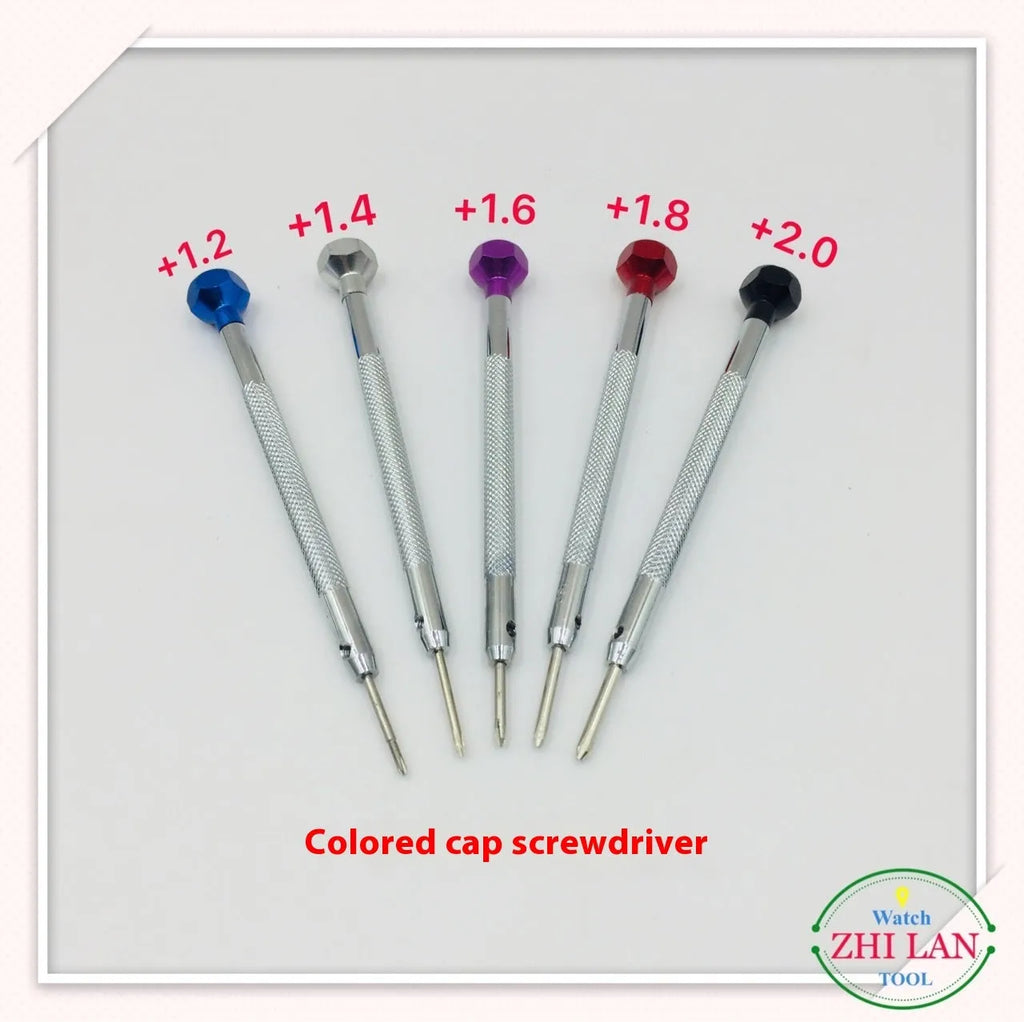 6-piece colour aluminium handle watch repair screwdriver set with spring steel cutter heads