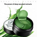 Pack of 60 seaweed collagen essence sheet eye masks for skincare.