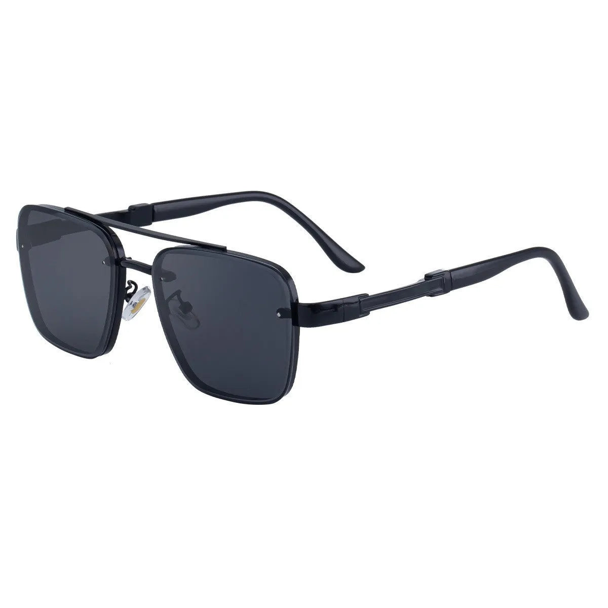 Men's vintage sunglasses with gold frame and gradient lenses for UV protection