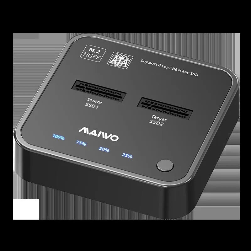 MAIWO K3016 M.2 Solid State Hard Disk Dock and copier unit with cables and power adapter.