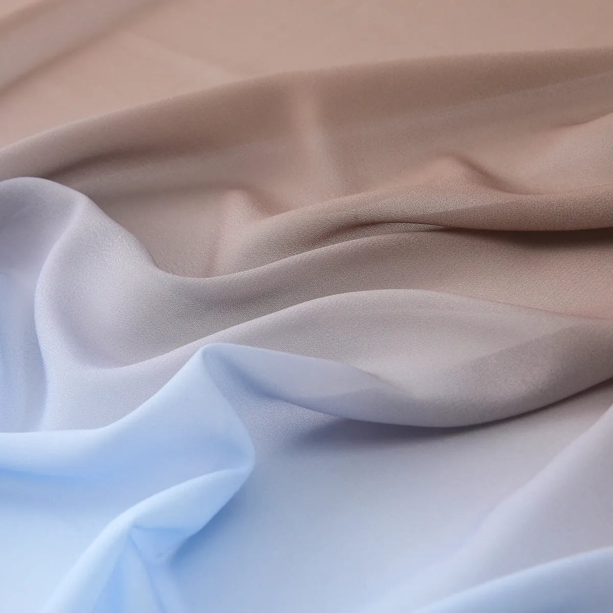 Women's chiffon bubble towel scarf in summer colours showing texture and length
