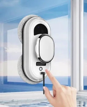 White full-automatic high altitude cleaning machine with remote control and cleaning accessories