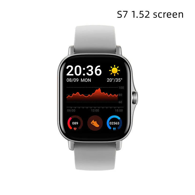 GT20 smartwatch with alloy case and silicone strap displaying health metrics on its screen