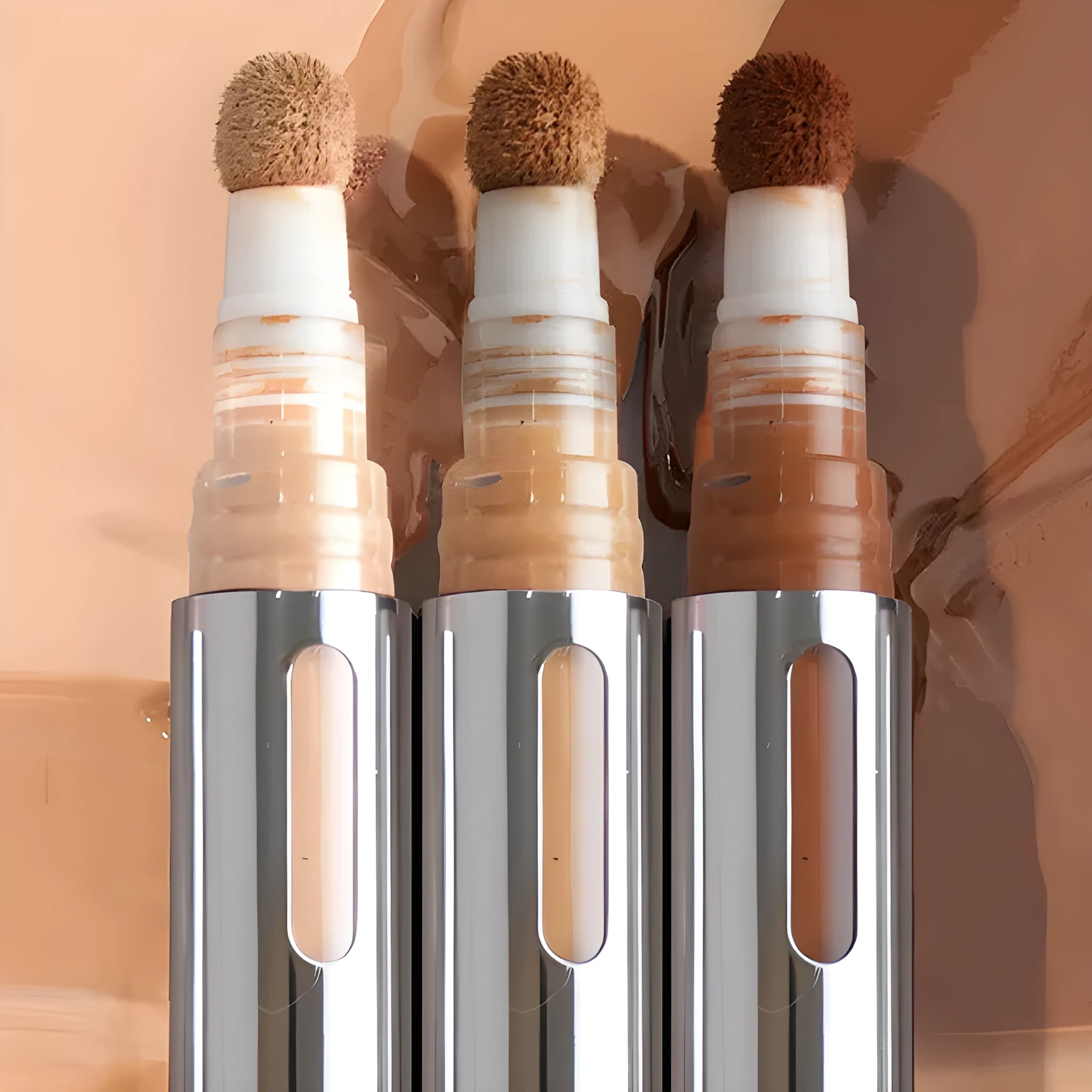 Close-up of a 24-colour waterproof concealer contour stick pen for face contouring and coverage.