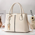 Soft PU large capacity fashion shoulder bag with leather strap in horizontal square shape