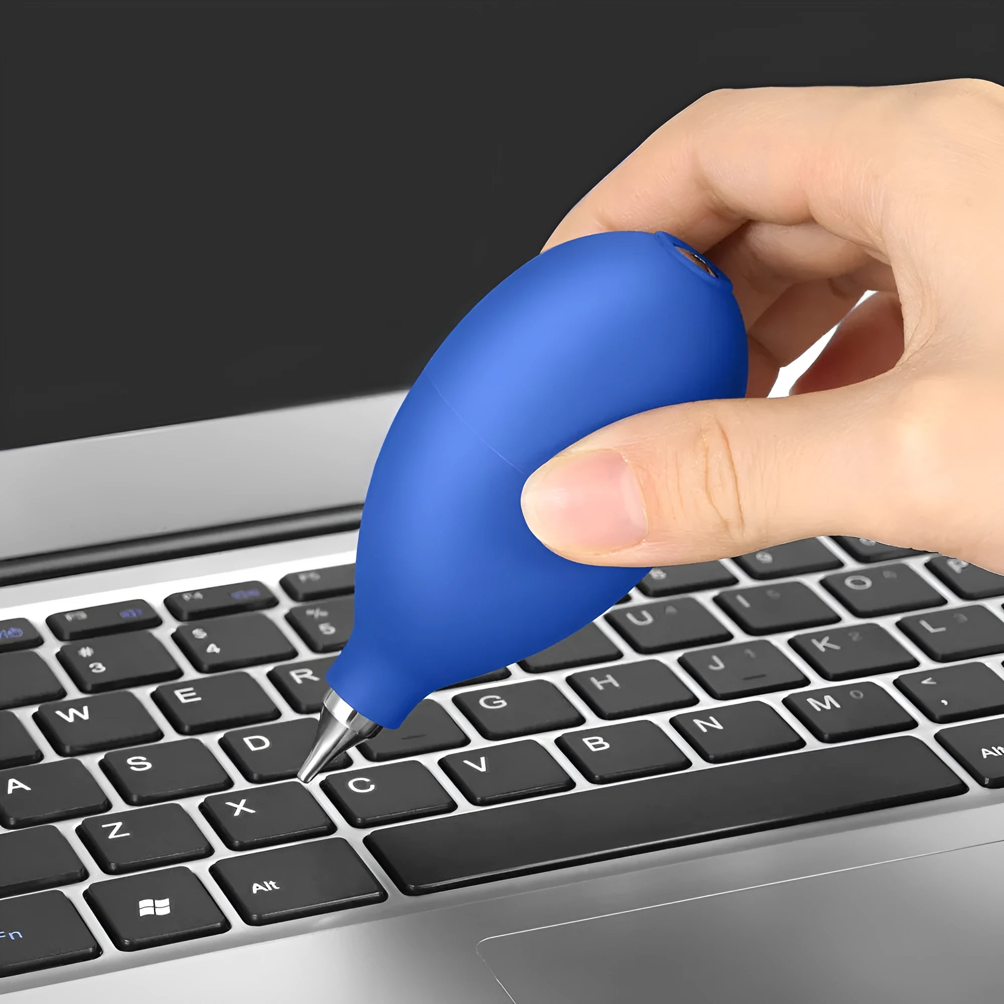 Blue and black rubber dust removal ball cleaning tool for camera and mobile phone lenses