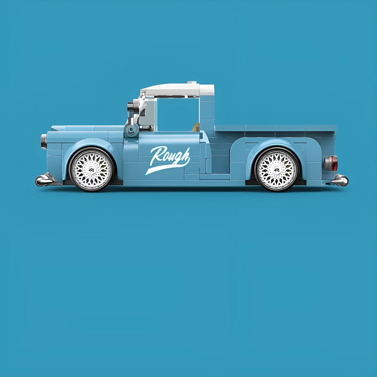 Pipo PB8840 retro pickup truck car model building block kit plastic assembly toy