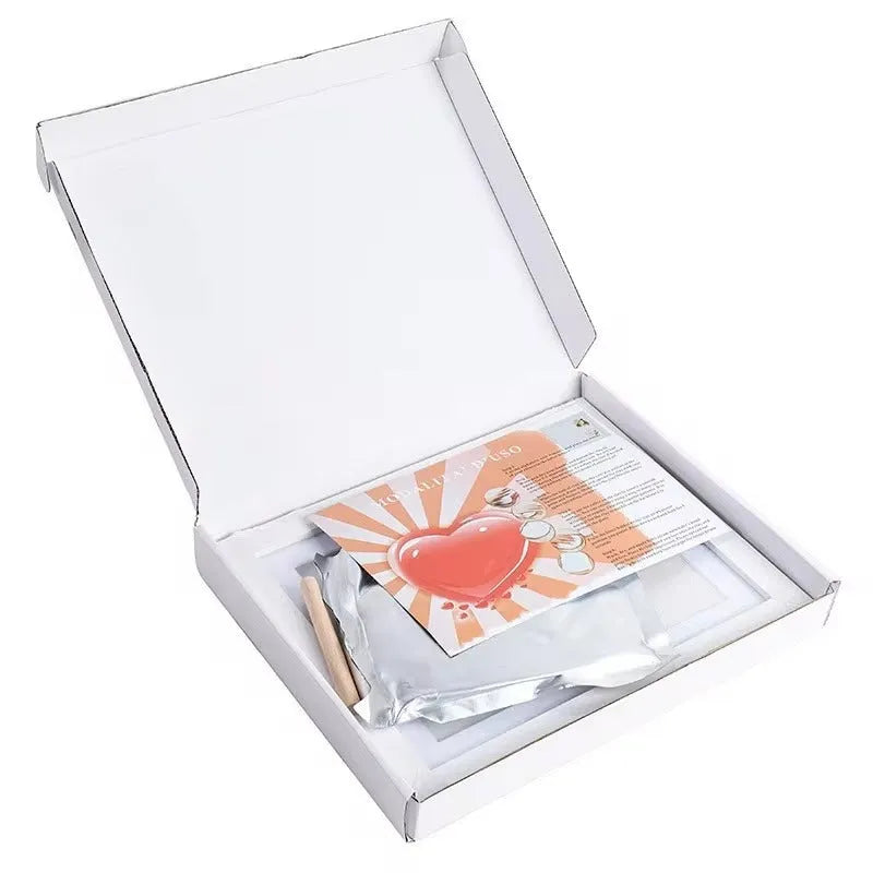 Black and white pet paw print photo frame with plaster moulding kit for DIY commemorative keepsakes