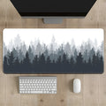 Chinese ink painting landscape design desk mat with natural rubber non-slip base