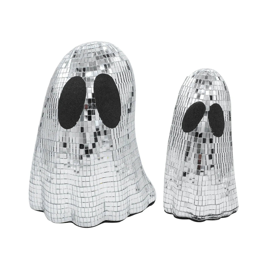 Silver embroidered glass Halloween ghost mosaic mirror patch desktop decoration