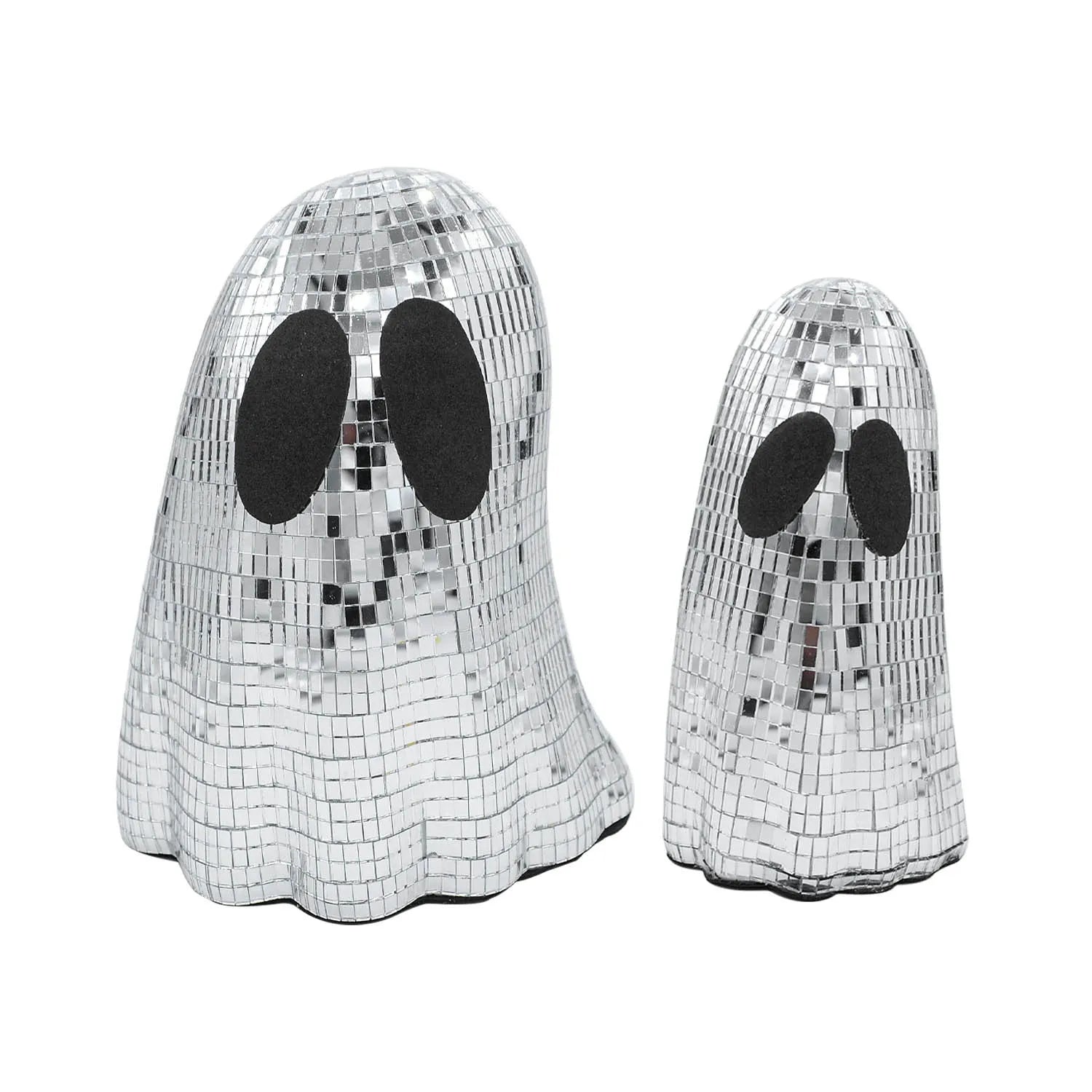 Silver embroidered glass Halloween ghost mosaic mirror patch desktop decoration