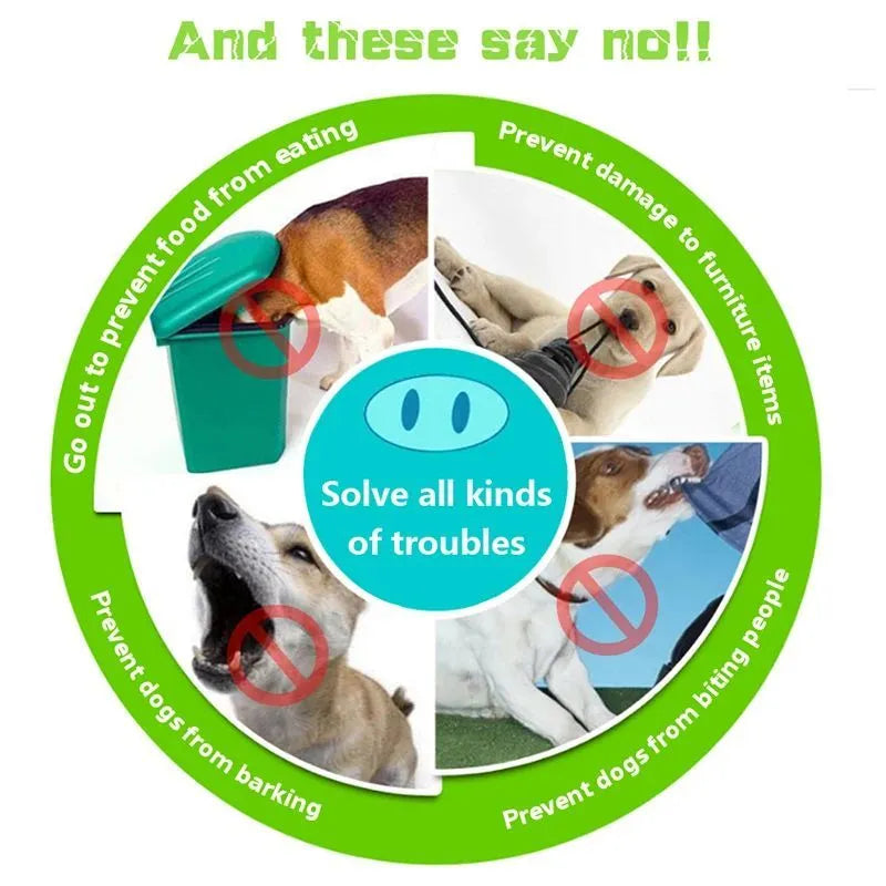 Dog anti-bite mouth cover made of silicone in green and blue, large and small sizes for long mouths and pet pigs