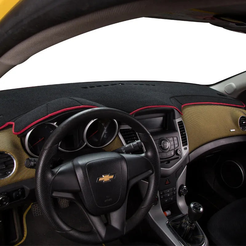 Silicone dashboard pad for old Prado vehicle in black with coloured edge options on instrument panel.