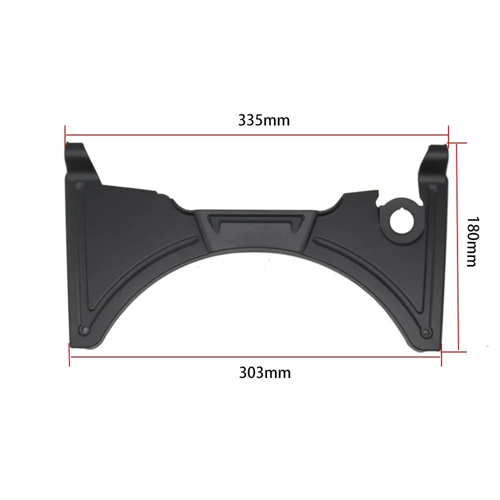 Black polycarbonate cockpit fairing kit for BMW R1250GS motorcycle with mounting hardware