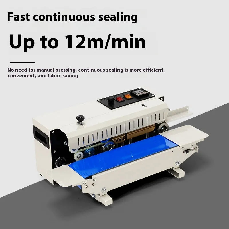 Mini handheld sealing machine with date stamp function for packaging applications