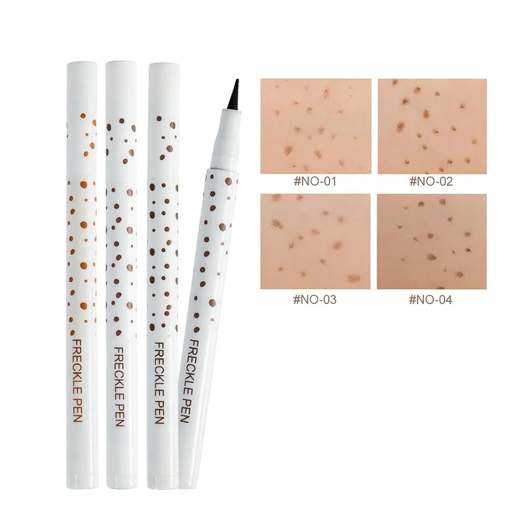 Dark brown freckle pen with precision tip for waterproof face and body makeup application