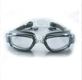 Plain anti-fog swimming goggles in silicone, black colour, average size for men and women