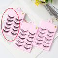 Manga style false eyelashes set showing three wispy styles for anime cosplay and Korean makeup