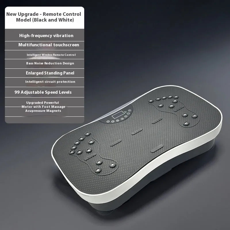 Smart remote control vibration plate fitness machine in black or pink colour options
