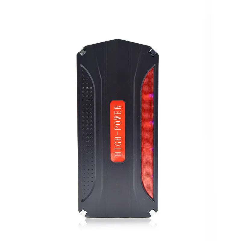Black and red vehicle emergency starting power supply 12V on-board with 7800mAh battery capacity