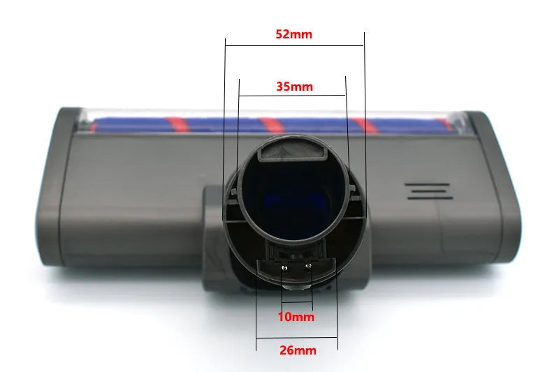 Dyson V7-V11 compatible soft velvet electric floor brush head measuring 260mm by 110mm