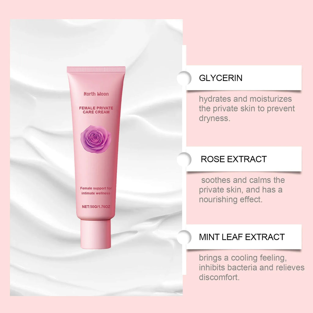Gentle Care 50g moisturising cream with rose and peppermint extracts for dry skin