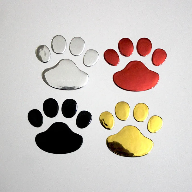 PVC car sticker with hand-shaped brush dog footprints design for bumper scratch concealment