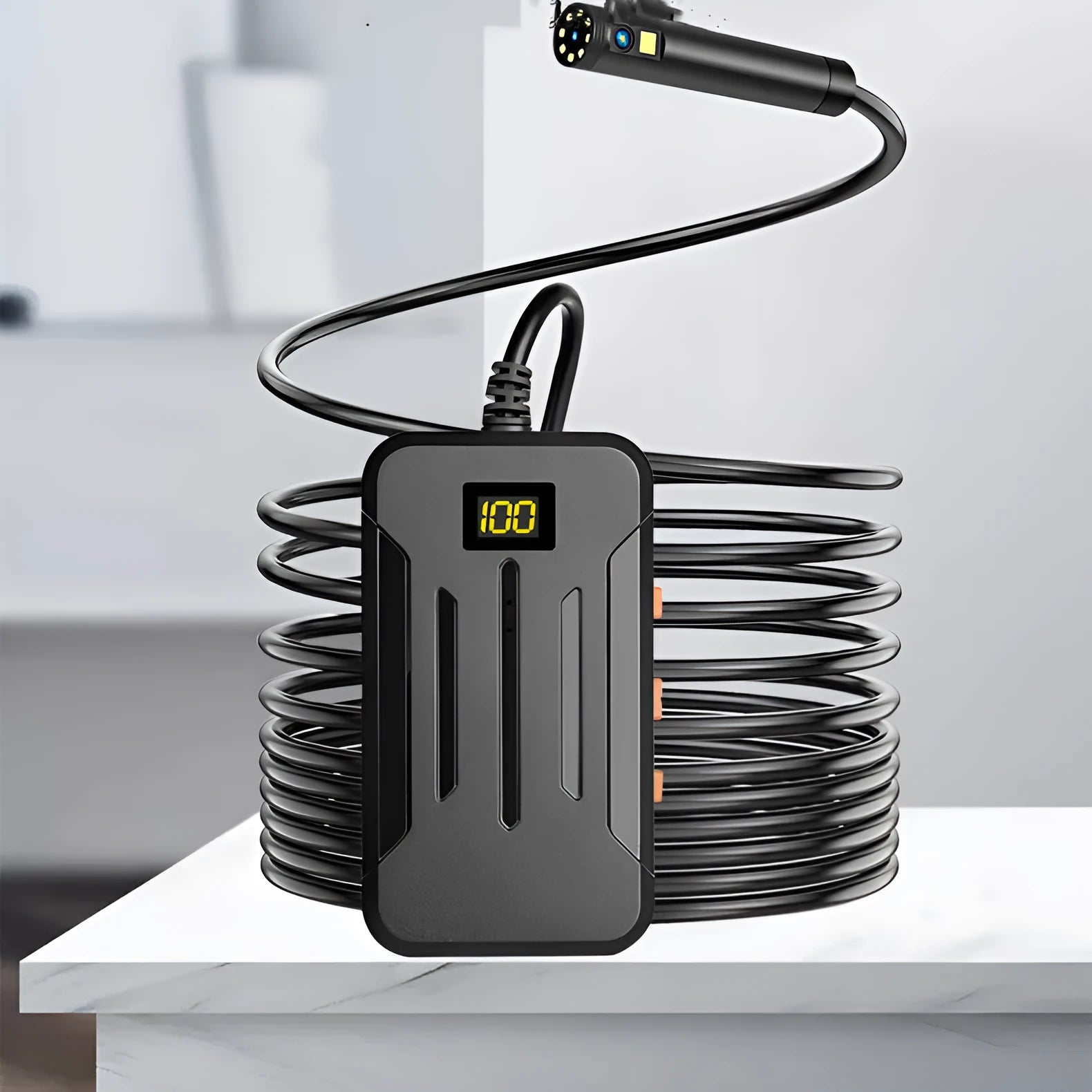 F300 wireless dual lens endoscope with IP68 waterproof probe and magnet attachment