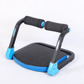 Sky blue and red mini multifunctional abdominal exercise device for home, office, and outdoor core workouts.