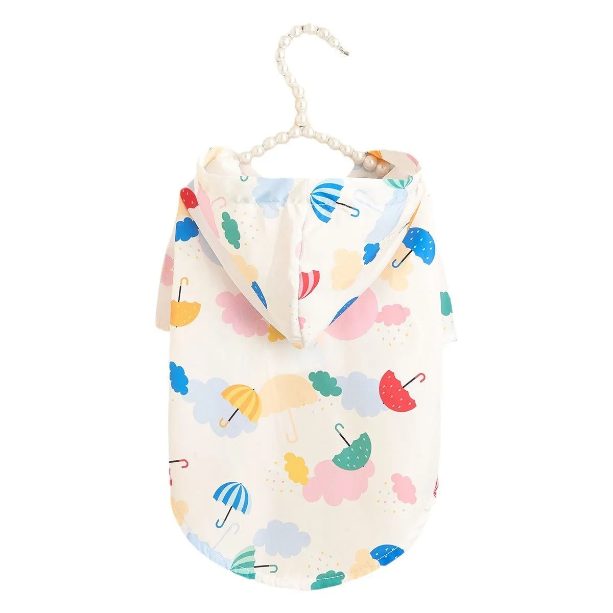 Cartoon umbrella pattern pet raincoat in five sizes for dogs and cats