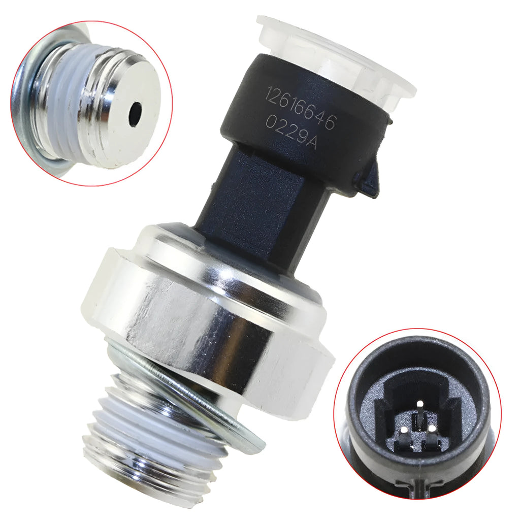Genuine GM oil pressure sensor for Buick and Chevrolet vehicles, part numbers 12573107 12567323.