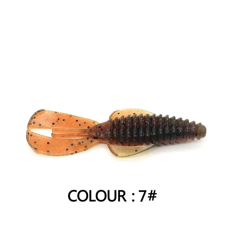 PVC soft bait fishing lure showing colour variations in 8cm and 12cm sizes