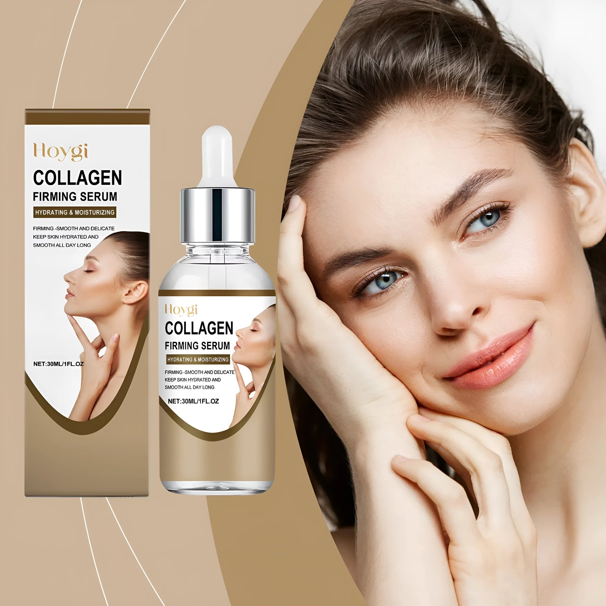 Collagen firming care solution 30ml serum in 2.8cm square bottle