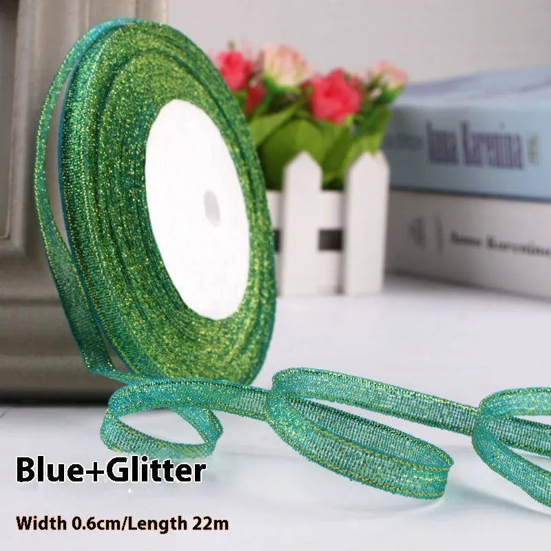 Roll of 0.6cm wide polyester gift ribbon in a choice of colours, with 22 metres per roll.