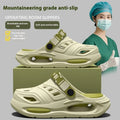 EVA summer outdoor hole slippers in white with non-slip sole and thickened upper
