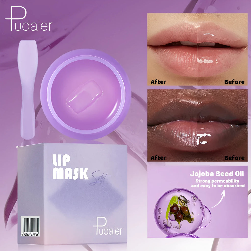 Lip balm exfoliating treatment container with scraper tool for lip care application