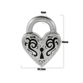 Close-up of a women's stainless steel heart-shaped earring with a gold electroplated finish.