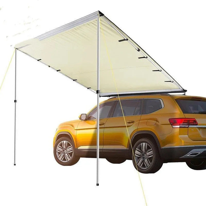 Black glue rainproof camping tent with aluminium alloy poles in camouflage style.